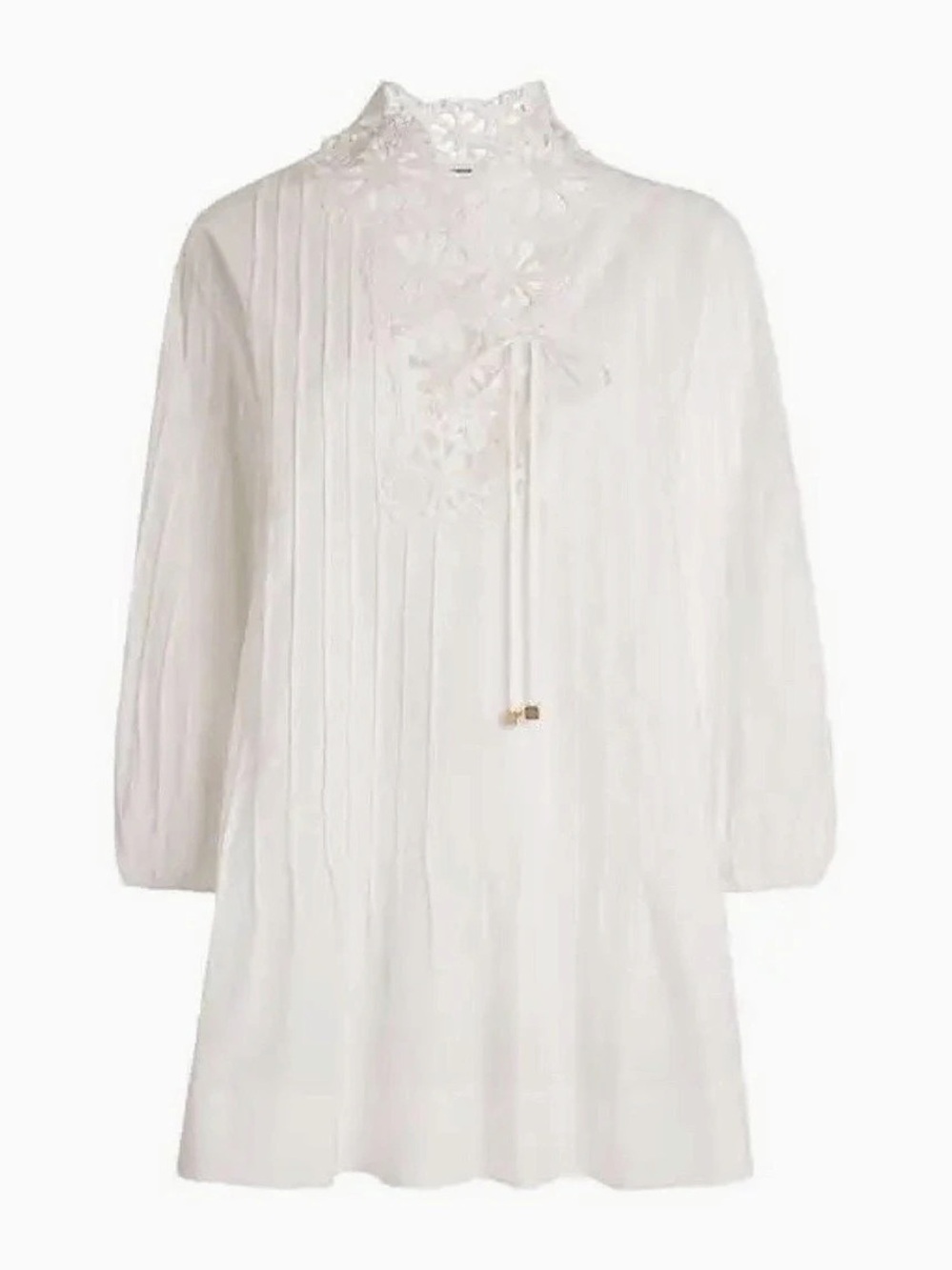 Sandro Moana Short Dress with Lace Detail White Mini Size 10